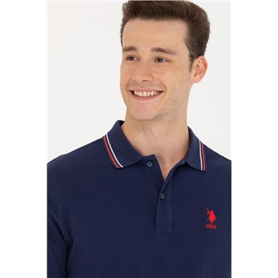 Erkek Lacivert Basic Polo Yaka Tişört
