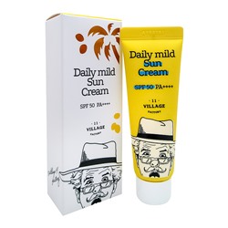 VILLAGE 11 FACTORY Daily mild Sun Cream SPF50 PA++++ Солнцезащитный крем для ежедневного применения 25мл