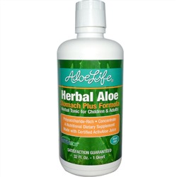 Aloe Life International, Inc, Herbal Aloe, Формула для желудка, 32 жидкие унция (1 кварта)