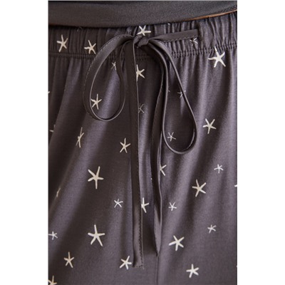 Pijama Capri soft touch gris estrellas