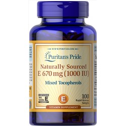 Puritan's Pride Vitamin E-1000 IU Mixed Tocopherols Natural
