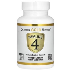 California Gold Nutrition, Immune 4, Immune System Support, 60 Veggie Capsules