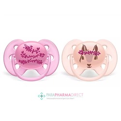 Avent Sucettes Ultra Soft 6-18 mois Branches & Lapin x2