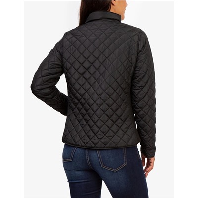 QUILTED SIDE KNIT MOTO JACKET