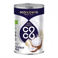 ECONUTRENA Organiс Coconut milk Кокосовое молоко жирность 17% ж/б 400мл