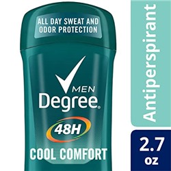 Degree Men Antiperspirant Deodorant Stick Cool Comfort 48 Hour Protection Non Irritating 2.7 oz 1шт