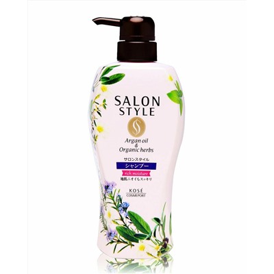 KOSE SALON STYLE rich moisture Шампунь для волос увлажняющий, бутылка-дозатор 500 мл