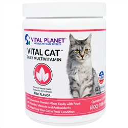 Vital Planet, Vital Cat Ежедневные Мультивитамины, Со Вкусом Рыбы, 2,64 унции (75 г)