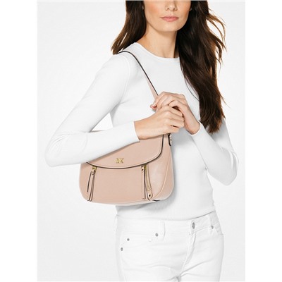Evie Medium Pebbled Leather Shoulder Bag
