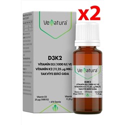 Venatura D3k2 Vitamin D3 1000 Iu 20 ml 2 Adet 9008362
