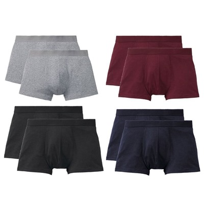 LIVERGY® Boxershorts Herren, 2 Stück, mit Bio-Baumwolle