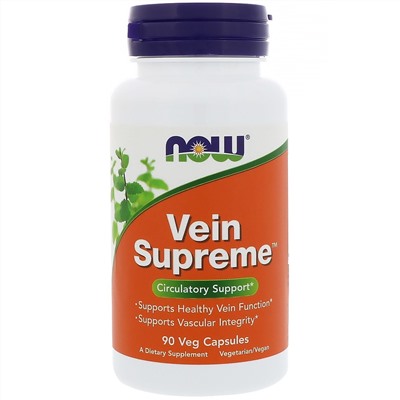 Now Foods, Vein Supreme, 90 растительных капсул