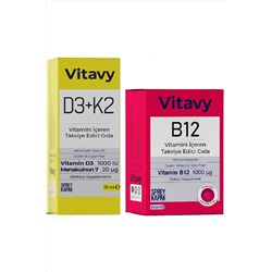 Vitavy D3k2 Vitamini Sprey 20 ml 140 Puff & B12 Vitamini Sprey 10 ml 75 Puff 8001