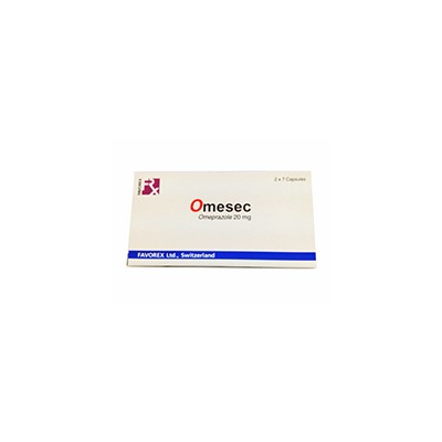 Противоязвенный препарат Omesec (омепразол) 14 капсул / Omesec 14 capsules