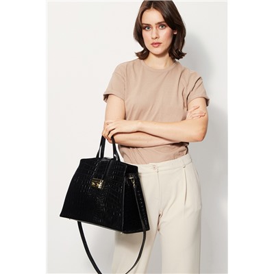 Bolso de piel Flavie Negro