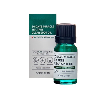 SOME BY MI 30 DAYS MIRACLE TEA TREE CLEAR SPOT OIL Масло для лица с экстрактом чайного дерева для точечного применения 10мл