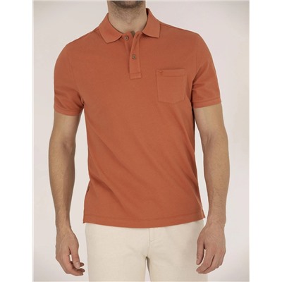 Kahverengi Regular Fit Polo Yaka Basic Tişört