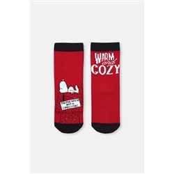 Dagi Kırmızı Kız Çocuk Snoopy Havlu Çorap Cozy 22WG69015BB_KIR