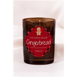 LYN HOME & DECOR Yılbaşı Gingerbread Amber Büyük Boy Bardak Mum Vanilyalı lynylbsmum