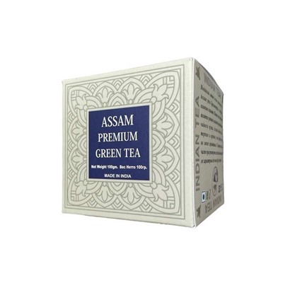 BHARAT BAZAAR Assam Premium Green Tea Зелёный чай Ассам премиум 100г