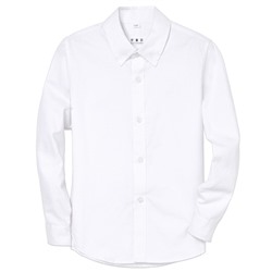 Белые рубашки для мальчиков, хлопок с длинными рукавами