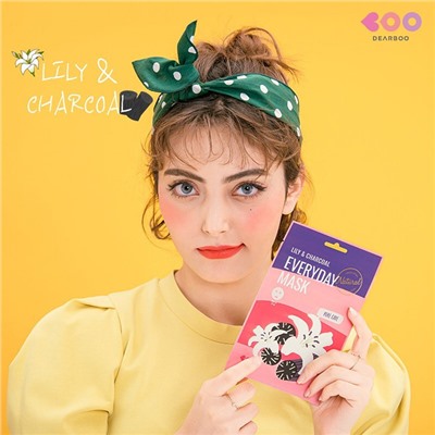 Lily & Charcoal Everyday Mask (10ea), Маска с экстрактом лилии и углем для жирной и проблемной кожи