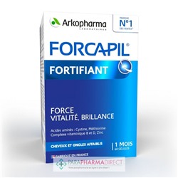 ArkoPharma Forcapil Fortifiant - Force, Vitalité & Brillance - Cheveux & Ongles Affaiblis - 60 gélules