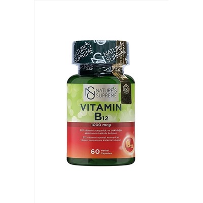 Natures Supreme Vitamin B12 1000 Mcg 60 Kapsül 7281