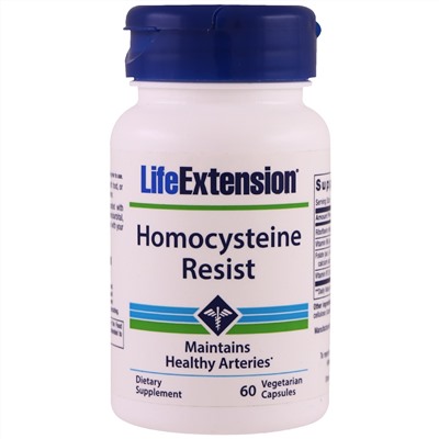Life Extension, Поддержание уровня гомоцистеина, 60 растительных капсул