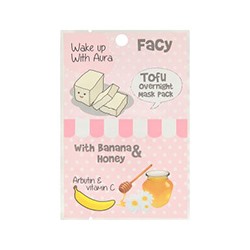 Ночная несмываемая маска для лица с тофу, бананом, медом и витамином С от FACY 10 гр / FACY Tofu Overnight Mask with Banana Honey Vitamin C 10g