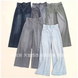Мягкие широкие брюки для девочек H&*M с эластичной резинкой на талии