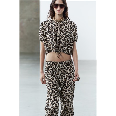 ZW COLLECTION ANIMAL PRINT TROUSERS