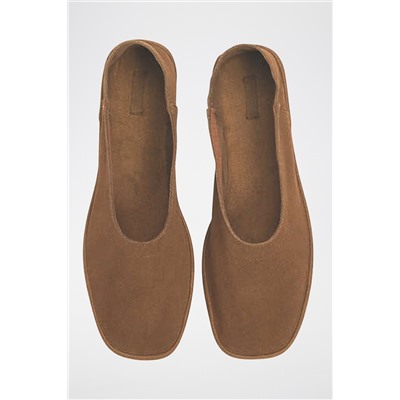 Mocasines de nobuk Camel