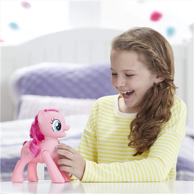 My Little Pony Toy Oh My Giggles Pinkie Pie -- 8" Interactive Toy with Sounds & Movement, Kids Ages 3 Years Old & Up