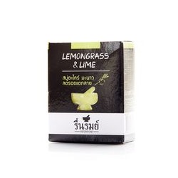 Натуральное тайское травяное мыло "Лемонграсс и лайм" от Reunrom 55 гр / Reunrom Herbal Soap Lemongrass & lime 55g