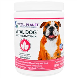 Vital Planet, Vital Dog Ежедневные Мультивитамины, Вкус Говядины, 2,64 унции (75 г)