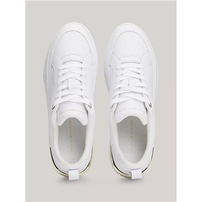 Tommy Hilfiger Monogram Luxe Leather Cupsole Sneaker