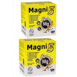 DR MÜYE Magnezyum 5 Etkili Form 3 Aylık 90 Kapsül B6 D3 Vitamini Magni5 Bisglisinat Taurat Sitrat Malat 2’li MGN5-2