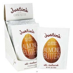 Justin's Nut Butter, Классическое миндальное масло, полностью натуральное, 10 пакетиков, 1.15 унций (32 г) /шт.