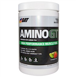 GAT, Амино ГТ, Высокоэффективное топливо для мускулов, Клубника и киви, 13.76 унций (390 г)