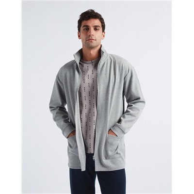 Zip Jacket, Men, Light Grey