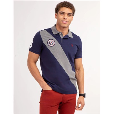 COLORBLOCK PIQUE SASH POLO SHIRT