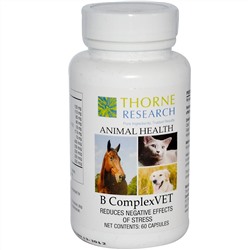 Thorne Research, Здоровье животных, B ComplexVet для кошек, собак и лошадей, 60 капсул