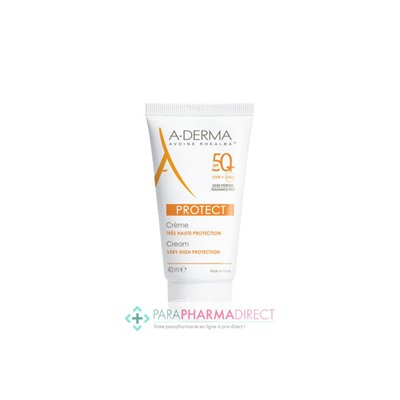 A-Derma Protect SPF50+ Crème Très Haute Protection Solaire sans Parfum 40ml