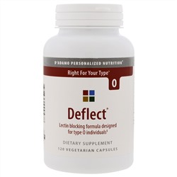 D'adamo, Deflect, формула, блокирующая лектин, для крови группы A, 120 вегетарианских капсул