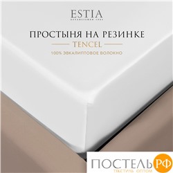 Estia ОРНЕЛЛА бел Простыня на резинке 160х200+30, 1пр.,тенсель
