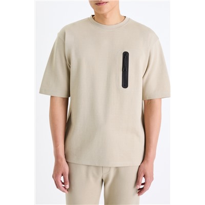 Camiseta oversize - Beige