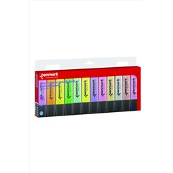 penmark Fosforlu Kalem 12 Li Asetat Karışık Renk 4 Neon +4 Pastel+4 Simli HS-505-12NPS