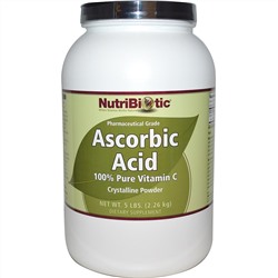 NutriBiotic, Аскорбиновая кислота, 100% чистый витамин С, кристаллический порошок, 5 фунтов (2,26 кг)