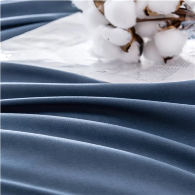Комплект постельного белья Однотонный Сатин Вышивка на резинке CHR052